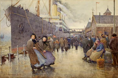 Het Dagvertrek, Liverpool Aanlegsteiger, 1905